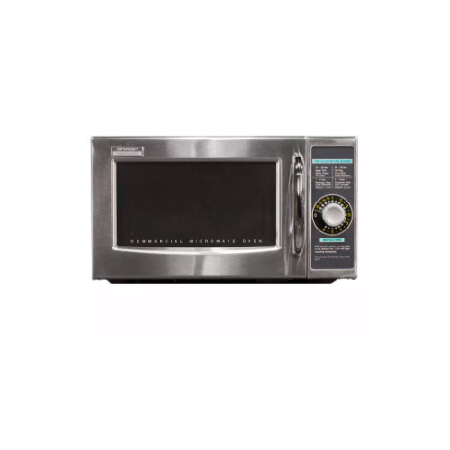 Sharp R-21LCFS 1000w Stainless Dial Microwave Oven 