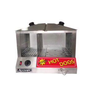 Adcraft Hot Dog Steamer Capacity 100 hot dogs 36-48 buns (HDS-1000W)