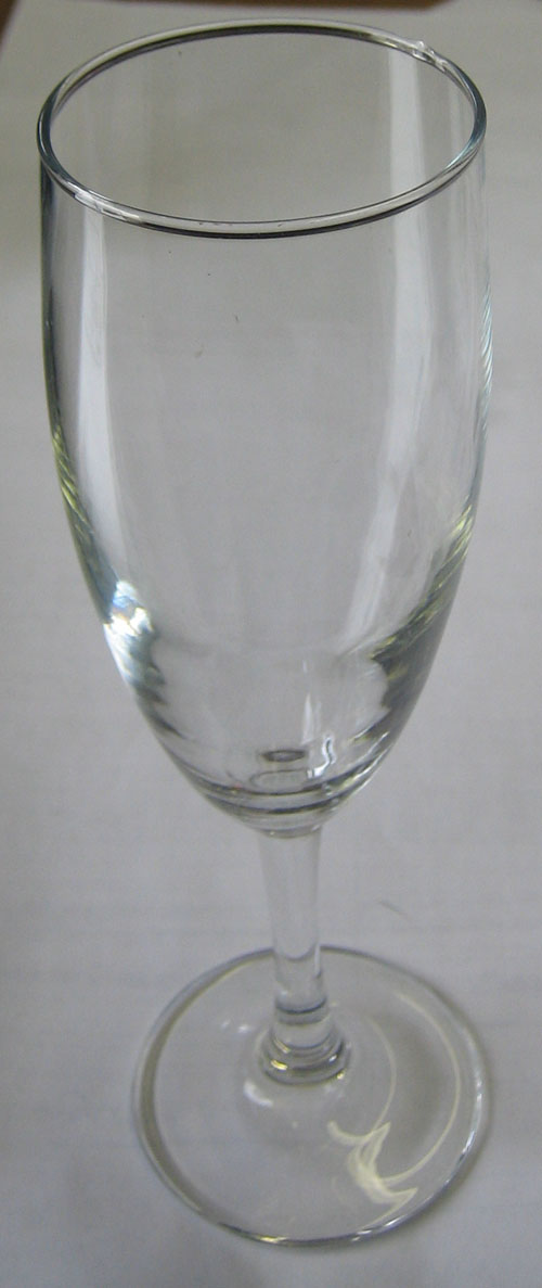 6 oz Flute Glass Used