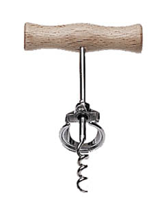 Corkscrew with Wooden Handle and Bell