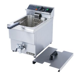 Adcraft DF-12L Commercial Countertop Deep Fat Fryer 220V Single Pot with Drain